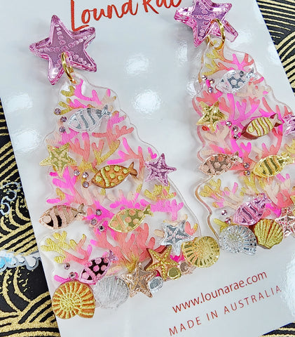 Christmas Tree Dangle Earrings - 002