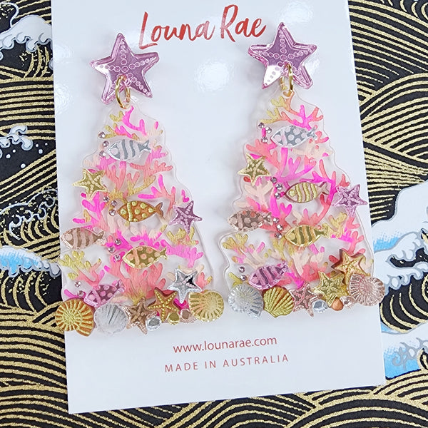 Christmas Tree Dangle Earrings - 002