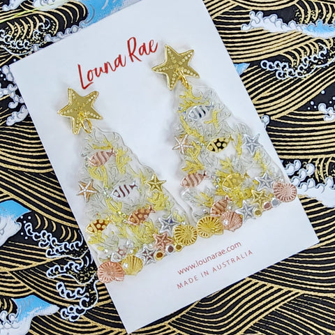 Christmas Tree Dangle Earrings - 003