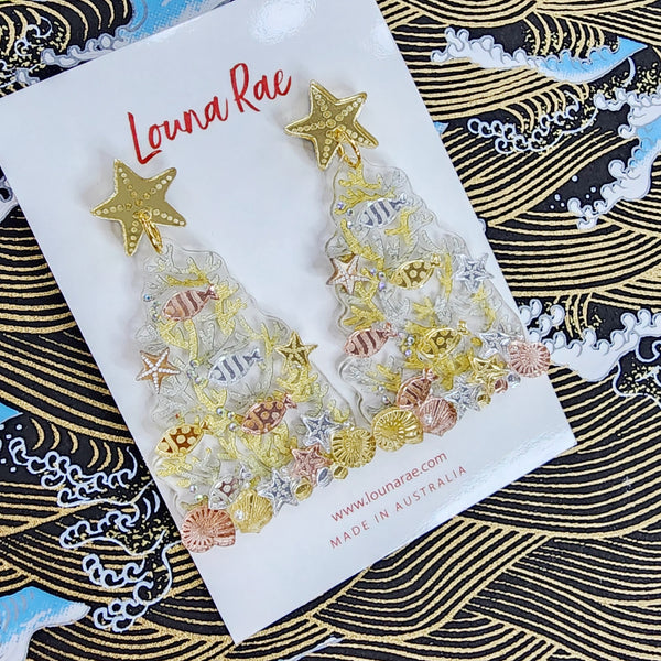 Christmas Tree Dangle Earrings - 003