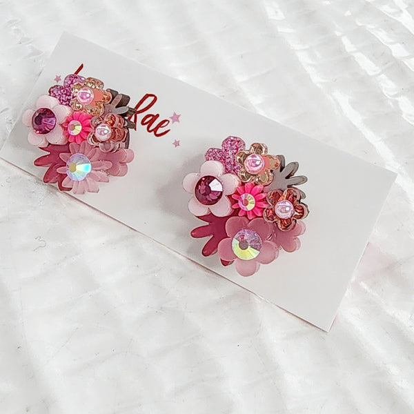 Flower Bouquet Stud Earrings - 001
