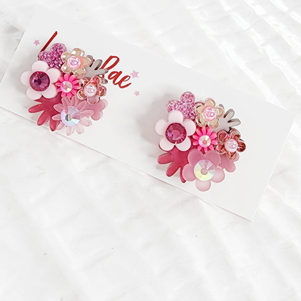 Flower Bouquet Stud Earrings - 001