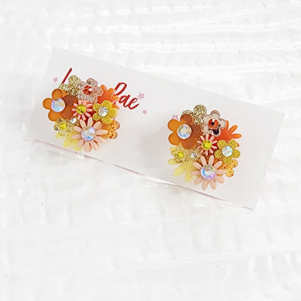 Flower Bouquet Stud Earrings - 002
