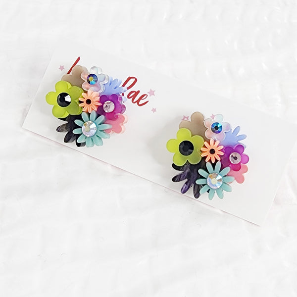 Flower Bouquet Stud Earrings - 003