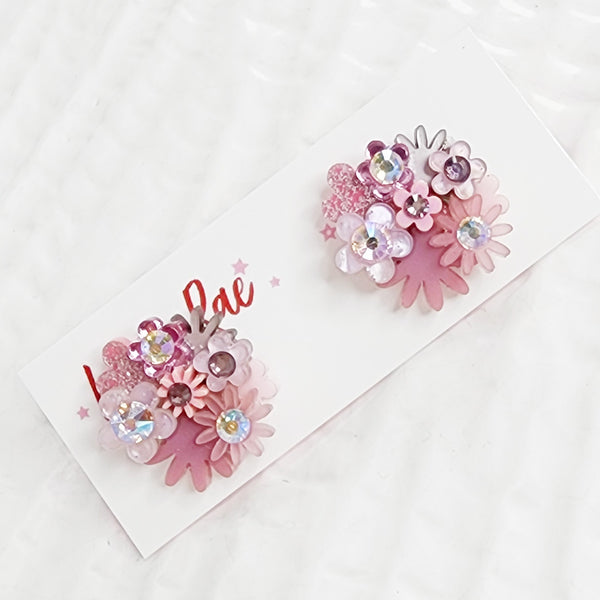 Flower Bouquet Stud Earrings - 004