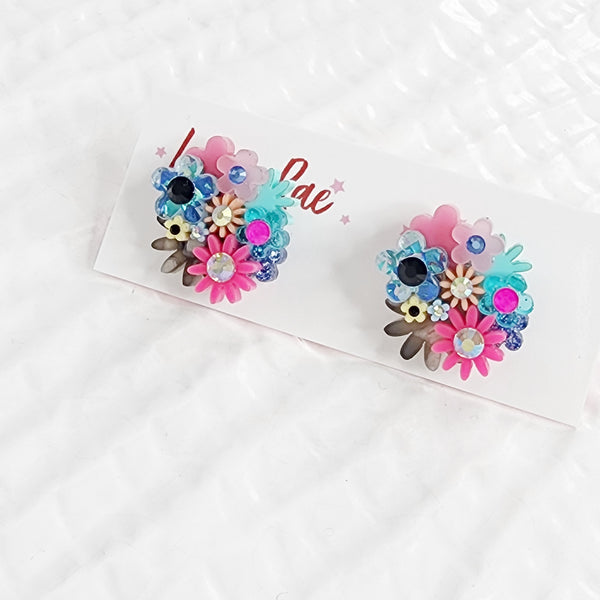 Flower Bouquet Stud Earrings - 005