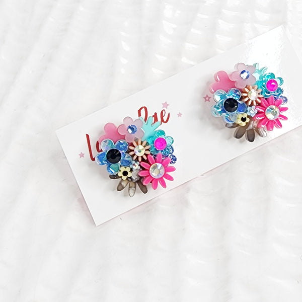 Flower Bouquet Stud Earrings - 005