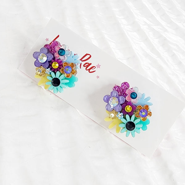 Flower Bouquet Stud Earrings - 009
