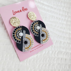 Number Eight Dangle Earrings