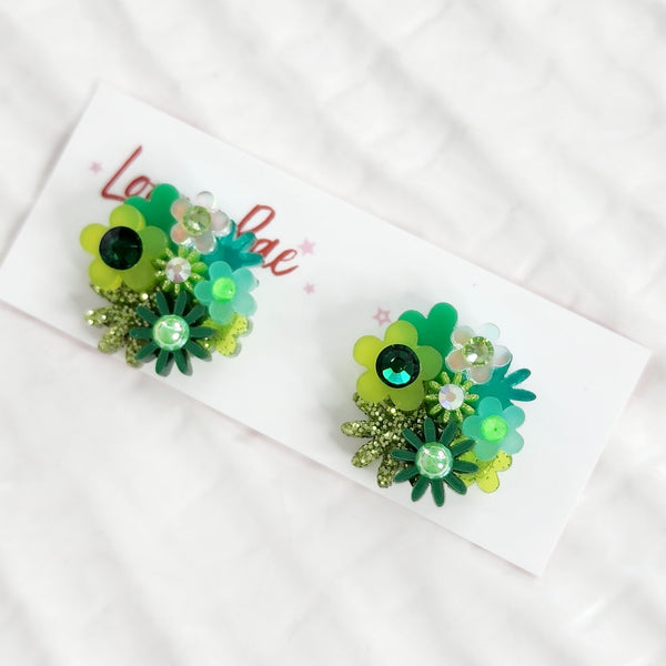 Flower Bouquet Stud Earrings - 013
