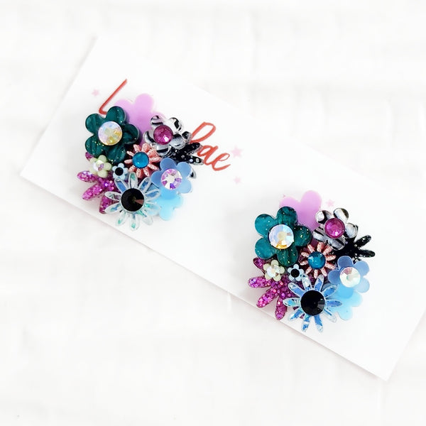 Flower Bouquet Stud Earrings - 016