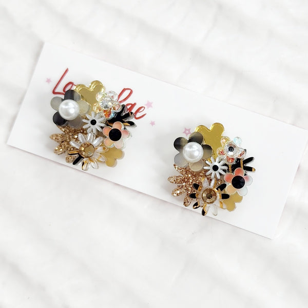 Flower Bouquet Stud Earrings - 017