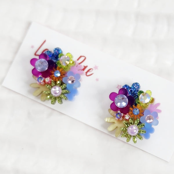 Flower Bouquet Stud Earrings - 018