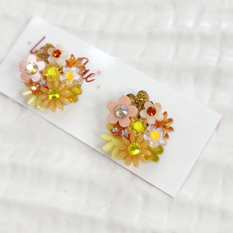 Flower Bouquet Stud Earrings - 019