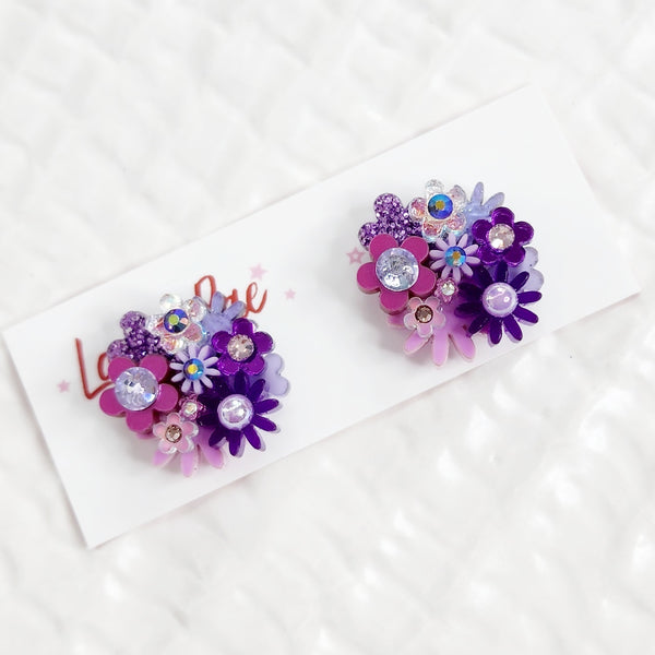 Flower Bouquet Stud Earrings - 020