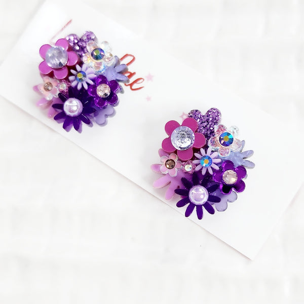Flower Bouquet Stud Earrings - 020