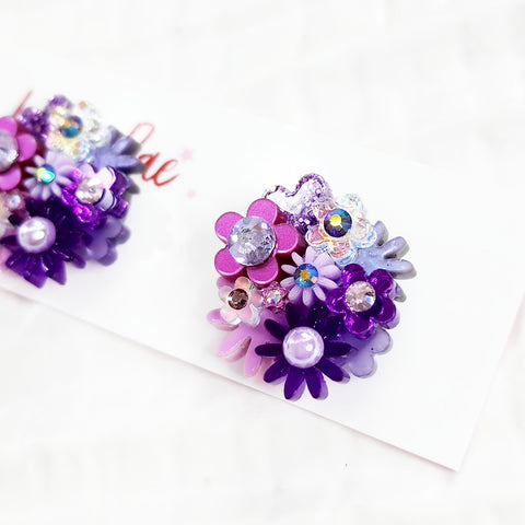 Flower Bouquet Stud Earrings - 020