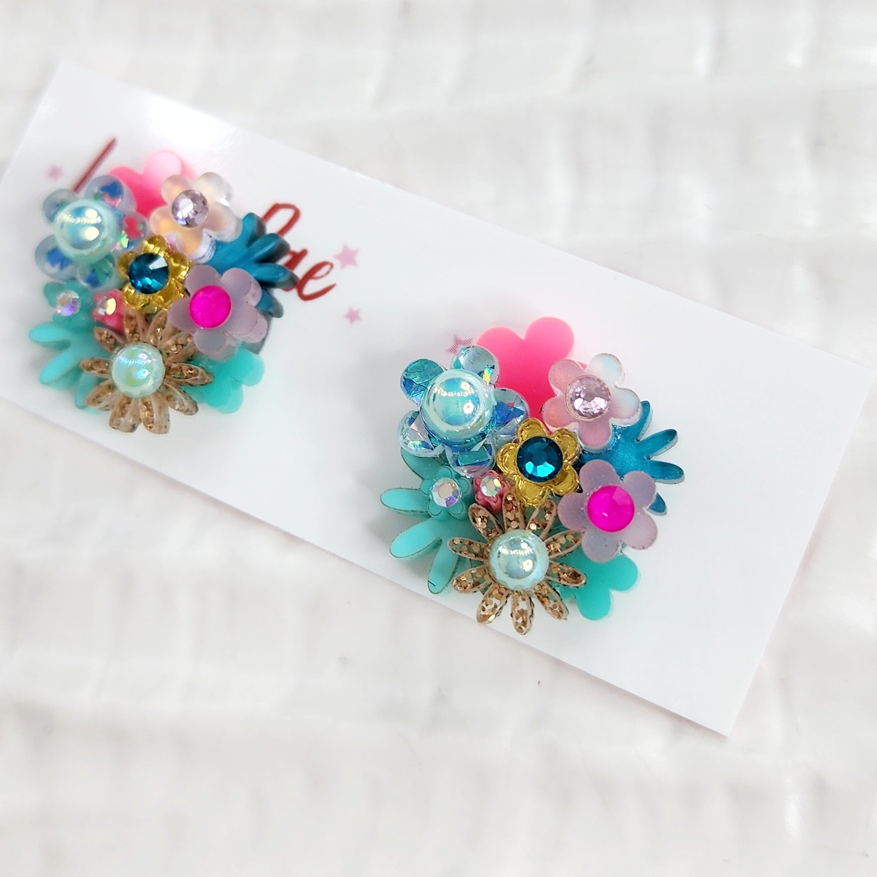 Flower Bouquet Stud Earrings - 021