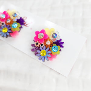Flower Bouquet Stud Earrings - 022