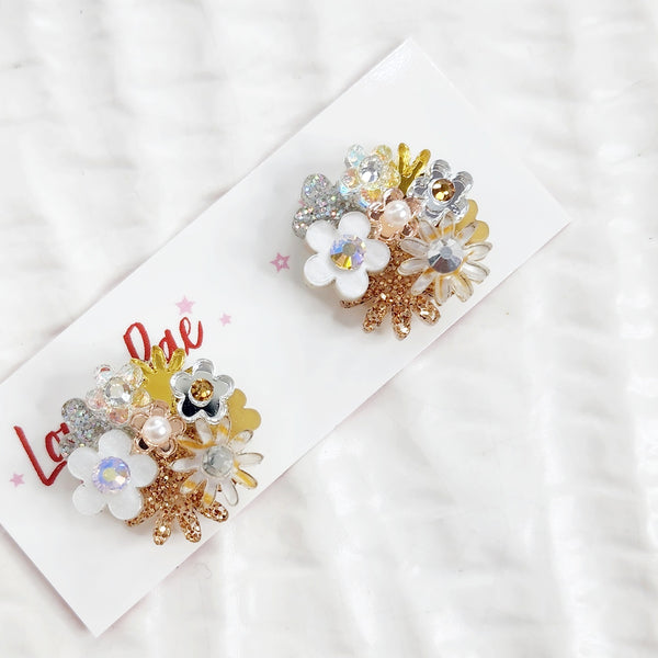 Flower Bouquet Stud Earrings - 023