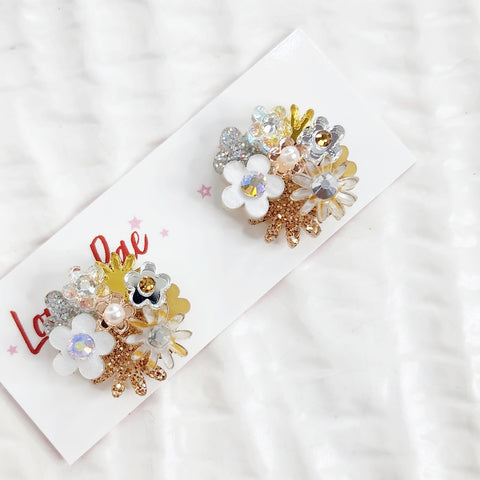 Flower Bouquet Stud Earrings - 023
