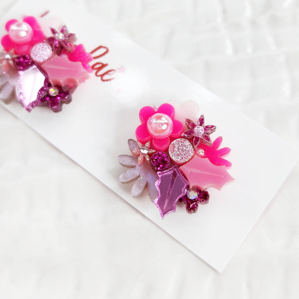 Christmas Flower Bouquet Stud Earrings - 009