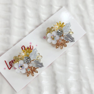 Christmas Flower Bouquet Stud Earrings - 015