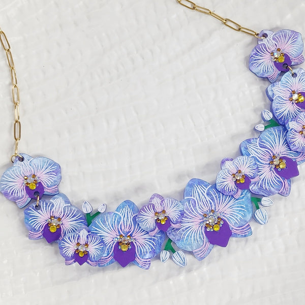 Purple Orchid Necklace