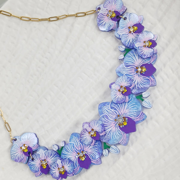 Purple Orchid Necklace
