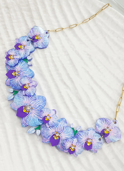 Purple Orchid Necklace