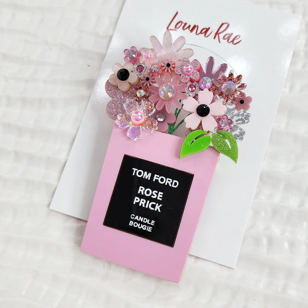 Rose Prick Candle Brooch