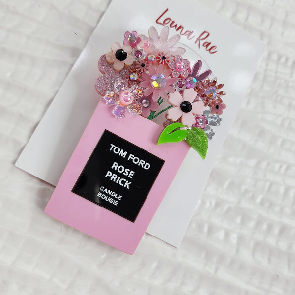 Rose Prick Candle Brooch