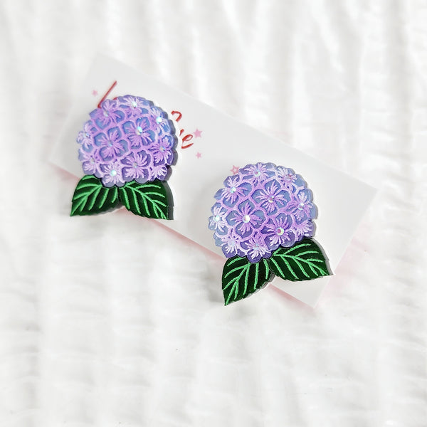 Hydrangea Stud Earrings - 001
