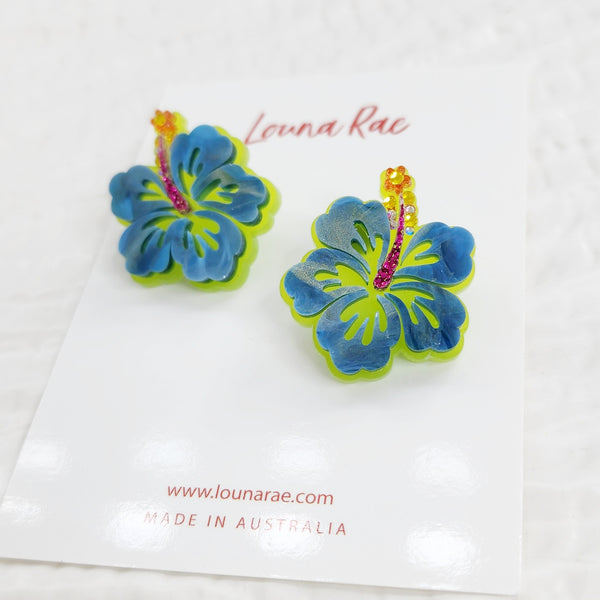 Hibiscus Stud Earrings - 002