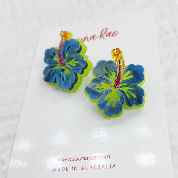 Hibiscus Stud Earrings - 002