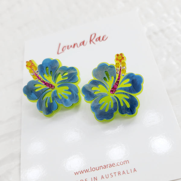 Hibiscus Stud Earrings - 002