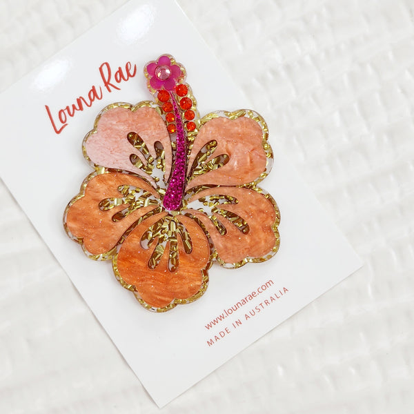 Hibiscus Brooch - 003