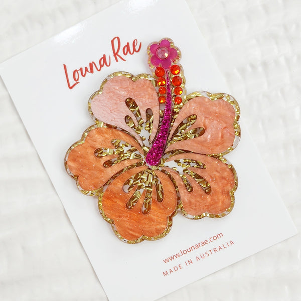 Hibiscus Brooch - 003
