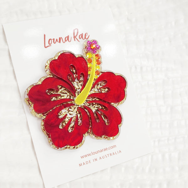 Hibiscus Brooch - 004