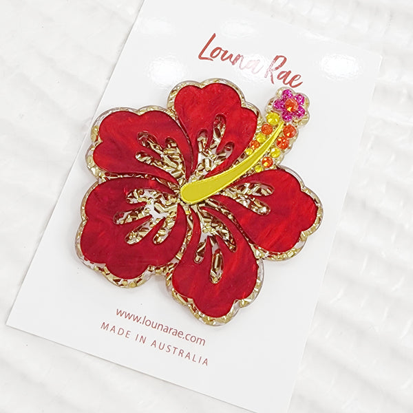 Hibiscus Brooch - 004