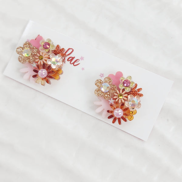 Flower Bouquet Stud Earrings - 027