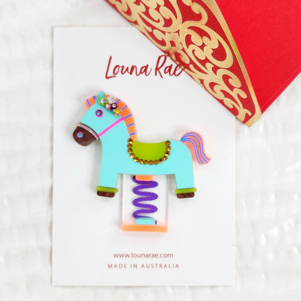 Rocking Horse Brooch - 002