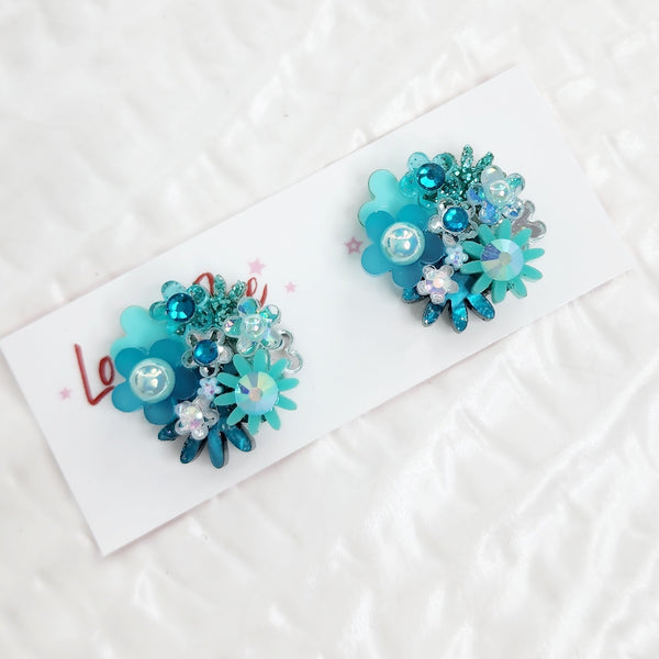 Flower Bouquet Stud Earrings - 013