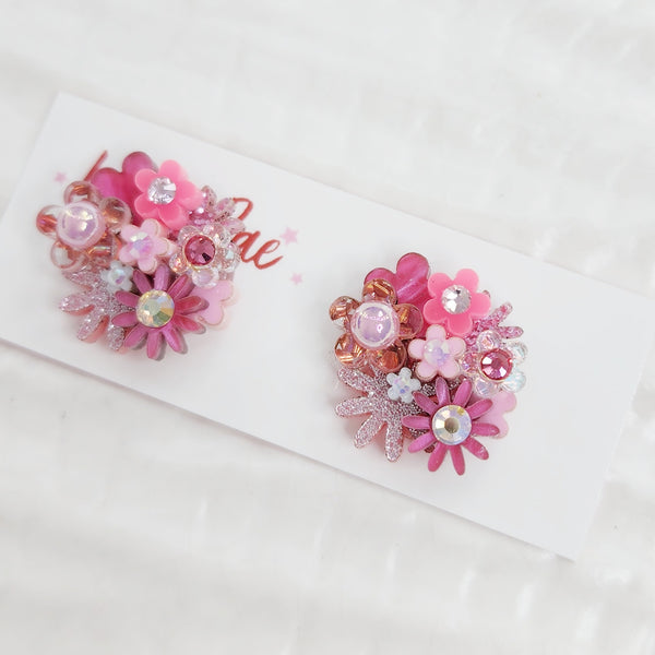 Flower Bouquet Stud Earrings - 009