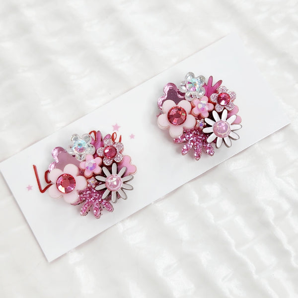Flower Bouquet Stud Earrings - 003
