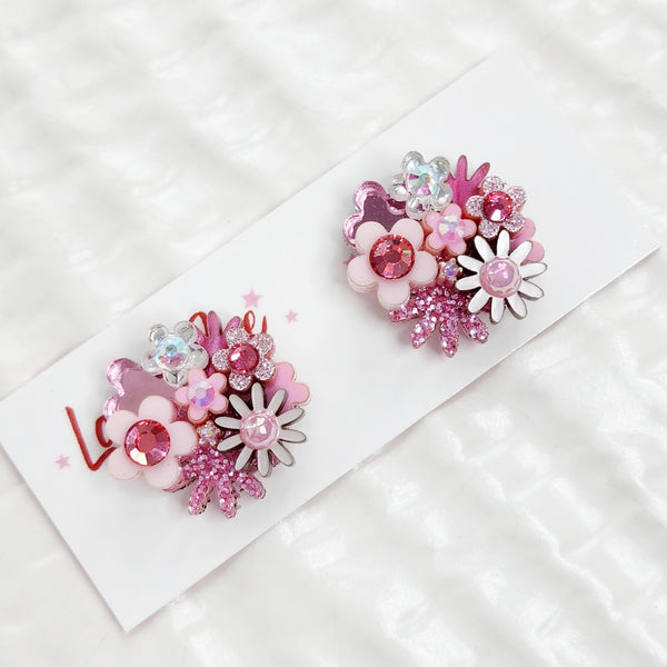 Flower Bouquet Stud Earrings - 003
