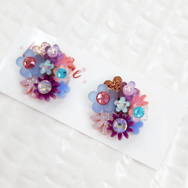 Flower Bouquet Stud Earrings - 002