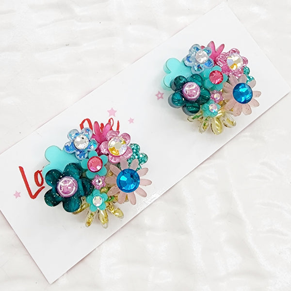 Flower Bouquet Stud Earrings - 017