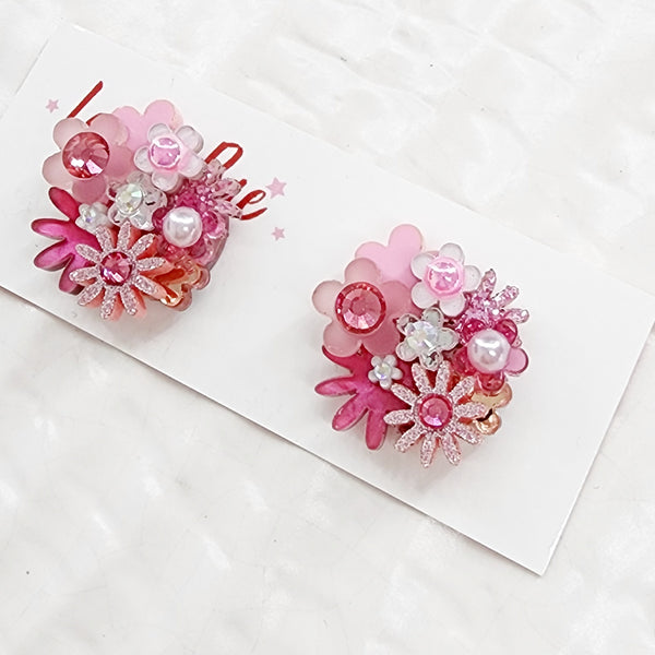 Flower Bouquet Stud Earrings - 019