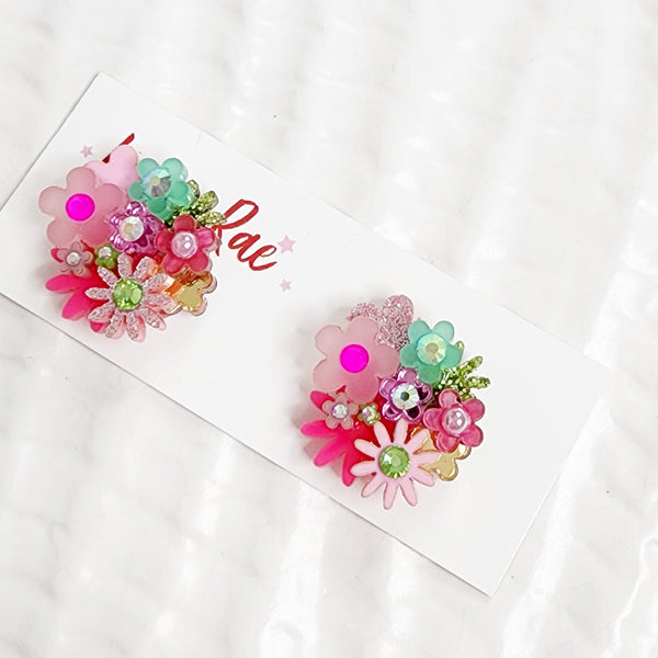 Flower Bouquet Stud Earrings - 026